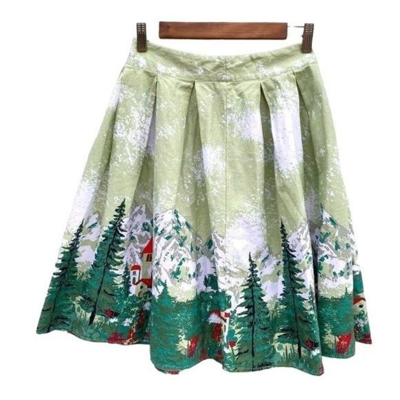 Modcloth Sucrefas Alpine Mountain Printed Skirt, size S - Picture 5 of 11